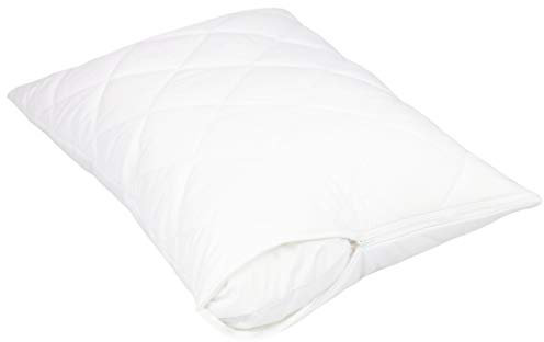 ZOLLNER gesteppter Kissenschutz in 50x70 cm – atmungsaktiver Schonbezug mit Reißverschluss - Baumwollmix - waschbar bis 95°C - Hotelqualität - Oeko Tex® Zertifiziert