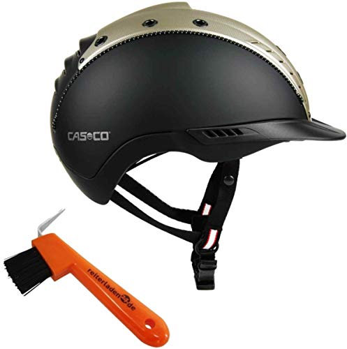 Casco Reithelm MISTRALL-2 Edition schwarz/Olive Struktur S-M (55-57cm) + Hufkratzer Reiterladen24.de