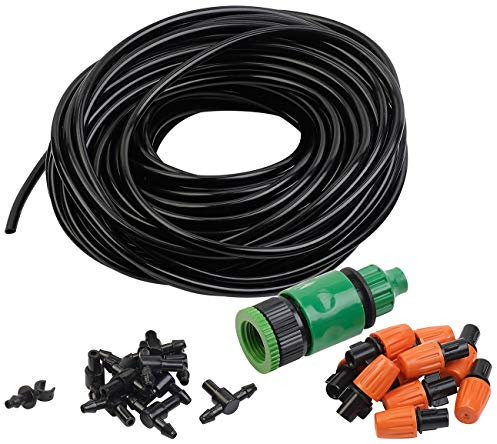 Royal Gardineer Zubehör zu Gewächshaus Bewässerung: 23-teiliges Pflanzen-Bewässerungssystem, 20 m Schlauch, zuschneidbar (Tropfer, Mikro Bewässerung, Bewässerungscomputer)