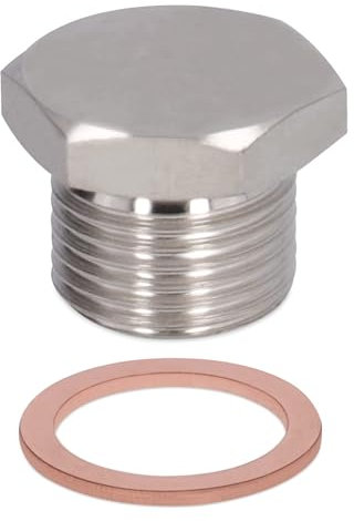 Conector De Sensor De Oxígeno O2, Tapón Hexagonal M18x1.5 M12x1.25, Para Sensor De O2 Piezas De Tubo, Enchufe Hexagonal Del Sensor Hardware Con Arandelas De Goma Para Conexión De Tubería, Grifo