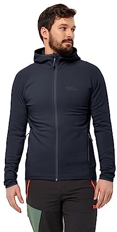 Jack Wolfskin Uomo Baiselberg FZ M con Cappuccio, Nero., Small