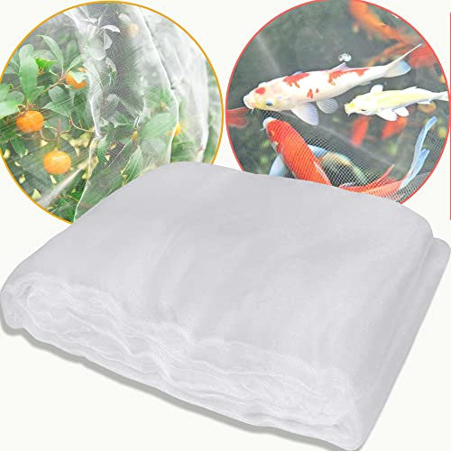 Rete di protezione per insetti e verdure, in polietilene, rete di protezione per uccelli, 4 x 8 m, per orti, campo di fiori, frutti, 80 maglie