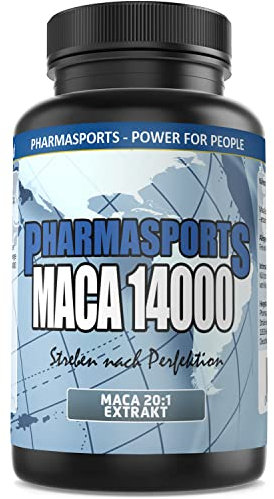 Maca 14000 Gold vegan - 120 Kapseln 20:1 Maca Wurzel Extrakt - deutsche Herstellung - laborgeprüft - ohne Magnesiumstearat - hochdosiert - 14000mg Pulver pro Kapsel in Premiumqualität