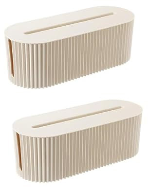 Anloximt 2er-Pack Kabelmanagement-Box, Kabel-Organizer-Box, Kabel-Management-Organizer-Box, Schreibtisch-Kabel-Versteckbox, Kabelbox, Draht-Organizer, Steckdosenleisten-Box für Zuhause und Zimmer