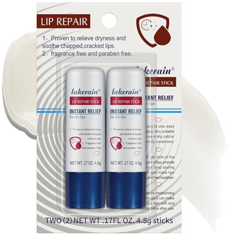 2PCS Lip Balm Stick - Lip Repair Cream for Dry Cracked Lips - Long Lasting Moisturising Lip Care Intensive Lip Repair for Cracked - Natural Lip Protection - Gifts For Women Girls
