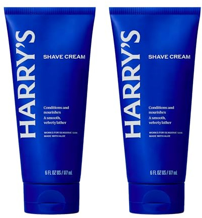 Harry's Shaving Cream for Men with Aloe and Eucalyptus - (2 Pack) 6 oz - Conditions Skin and Softens Facial Hair for Shaving - Safe for Sensitive Skin