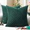 Softalker Weihnachten Kissenbezug 50x50 2er Set Dunkelgrün Cord flauschig Kissenhülle Kissenbezüge Sofa Cushion Cover Sofakissen Deko Kissen Couchkissen für Wohnzimmer Sofa Schlafzimmer Couch Garten