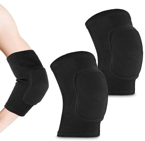 Ellenbogenschoner mit Dicker Schwamm-Polsterung,Ellenbogenschoner,Rutschfeste Verstellbare Ellenbogen-Ärmel,für Jungen und Mädchen,Ideal für Sportarten wie Volleyball, Eislaufen und Radfahren