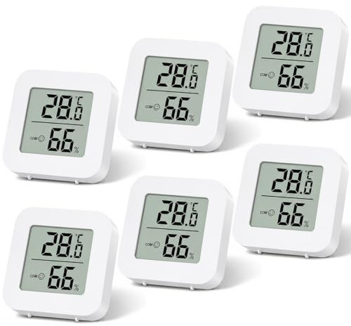 6 Pieza Mini Termómetro, Mini Higrómetro, Termometro Digital Casa, Higrómetro Digital, Higrometros Digitals Termometros, Monitor De Temperatura Para Termometros Ambiental