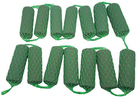 Ghirlanda in spugna di polistirene, 5 x 13 cm, verde, 14 pezzi, per interni ed esterni, per fioristi, eventi, ghirlande, banchetti, celebrazioni