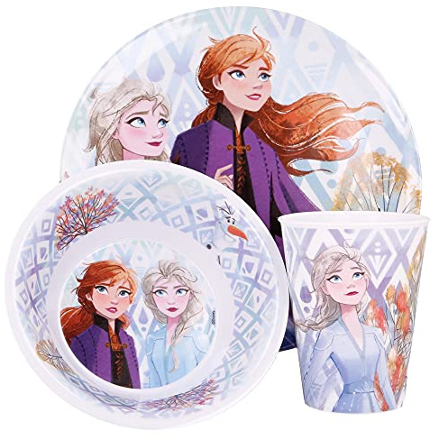 Frozen 3pcs Reusable Premium Kids Dinner Tableware Set