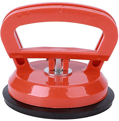 Sollevatore a ventosa 4,7 , 50 kg / 110,2 libbre, estrattore a ventosa in vetro a griffe singole per piastrelle in ceramica pavimento, ventosa potente con impugnatura antiscivolo, arancione