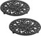 Topfuntersetzer Hitzebeständig Topfuntersetzer Gusseisen 2Pcs Stabile für Küchen Arbeitsplatten, Topfuntersetzer Metall mit Gummifüße, 17,1cm