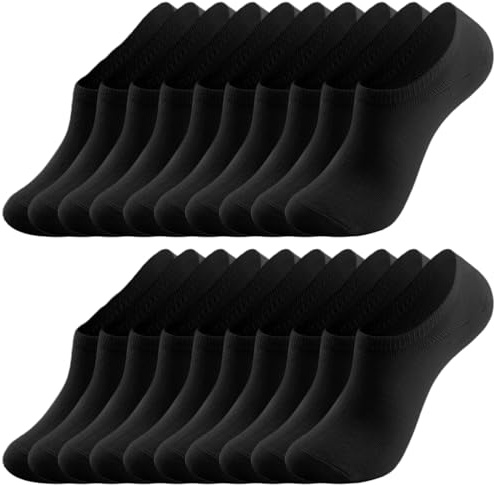 flintronic sneakerstrumpor, osynliga strumpor unisex, strumpor dam och herr, korta strumpor bomull andas 35-38/39-42, 5 svart x 10 (39–42), One Size