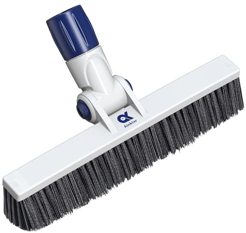 12 Pool Brush Head Cleaning Pool Wall &Waterline Tiles & Steps, Premium PP Bristles Pool Scrub Brushes for Small Inground Pools & Above-Ground Pools Spa Bathroom Hot Tub Fit Standard Pool Pole