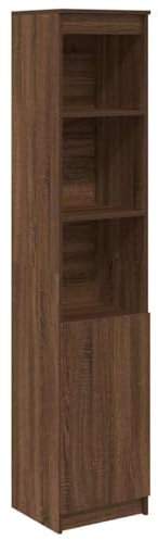 vidaXL Highboard Braun Eichen-Optik 37,5x35x180 cm Holzwerkstoff, Schrank, Lagerschrank, Schrank hoch, Beistellschrank, hoher Schrank, Schrank mit Tür