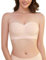 Xnova Damen Trägerloser BH Ohne Bügel, Bandeau Bustier Ohne Träger Bequem Nahtlose Tube Top, Soft Weicher Tshirt Bralette Rutschfestes Silikon Seamless Bra (Beige-P, L)