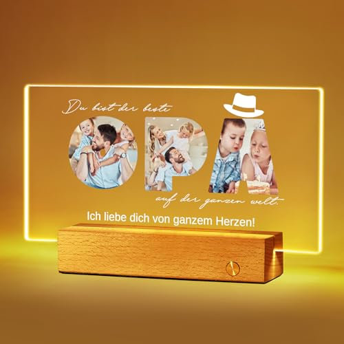 VEELU Fotorahmen mit Nachtlicht YOU ARE THE PIECE THAT“ Personalisiert, Muttertagsgeschenk, personalisierter Kalender Acrylschild, Acryl-Puzzle-Plakette, Geschenke für Mama, Oma