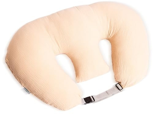 DeerBird KIDS - Cuscino per allattamento gemelli con rivestimento lavabile in mussola di cotone, cuscino per allattamento gemellare, Twin Nursing Pillow, cuscino gravidanza