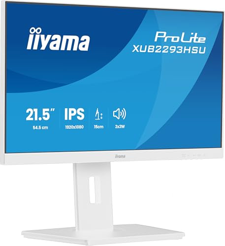 iiyama XUB2293HSU-W7 21.5 inch IPS Slim Bezel, 100Hz, 1ms, Full HD 1920x1080, HDMI/DP/USB, TCO Certified, Height Adjustable Stand