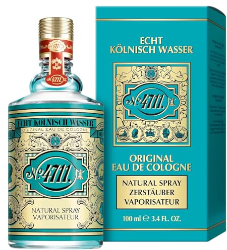 4711 Vera acqua di colonia, Eau de Cologne, spray naturale, 100 ml, profumo classico nell'iconico flacone – unisex – benefico per corpo, mente e anima