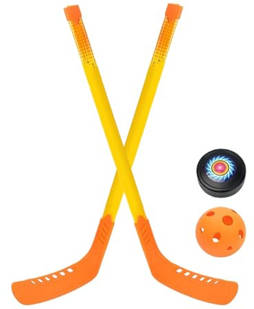 Hockkey Stick för barn – 350 g ABS lätt hockkey stick set | 27,76 x 6,69 x 0,79 tum utomhus ishockey boll set för barn, lätt hockkey stick set för nybörjare
