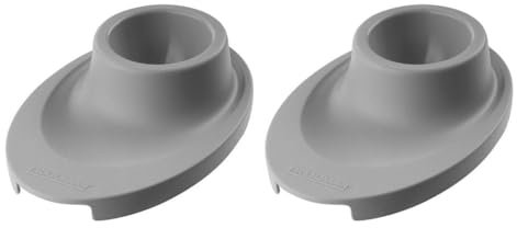 Fackelmann 33021 Lot de 2 coquetiers, Coquetier design, coquetier pour œuf à la coque, coquetiers plastiques, Bioplastique, Gris, 11,5 x 8 x 2,5 cm