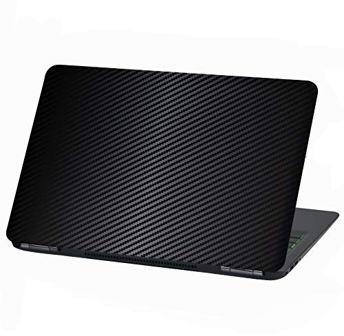 Laptop Folie Cover Abstrakt Klebefolie Notebook Aufkleber Schutzhülle selbstklebend Vinyl Skin Sticker (LP25 Carbon Schwarz, 15 Zoll)