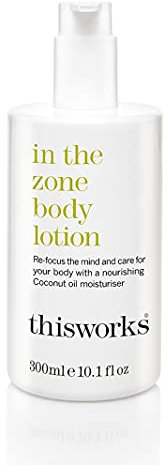 This Works In The Zone Body Lotion 300 ml, Hydrating Hand and Body Moisturiser for Dry Skin with Coconut Oil & Eucalyptus