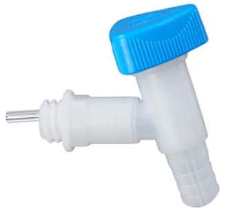 hünersdorff Robinet de vidange pour bidon professionnel avec filetage large 22 mm naturel, poignée rotative bleue