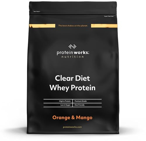 Protein Works - Clear Diet Whey Protein Isolate Powder, Orange & Mango, 40 Shakes, Refreshing High Protein Drink, 1kg
