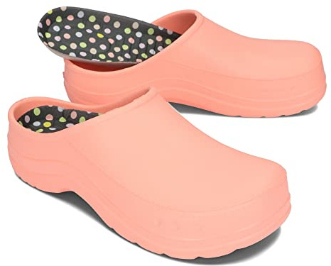 BeComfy Donna Uomo Eva Zoccoli Confortevoli Scarpe da Giardino Ultraleggere 35-46 EU (Pesca, Sistema Taglie Calzature EU, Adulto, Numero, Media, 40)
