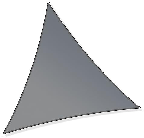 Toboli Vela ombreggiante triangolare 4x4x4m, grigio, traspirante, Parasole per giardino terrazzo