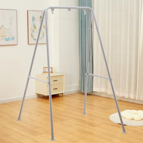 SELFLA Faltbarer Hängesessel Gestell, Tragbarer Gestell für Hängesessel, Robustes Hängematte Gestell für Indoor/Outdoor, Einfach zu Montieren (hängesessel Nicht im Lieferumfang enthalten) - Grau