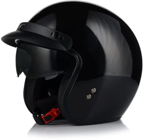 Jet Helm Chopper | VITO Special | Herren und Damen | Jethelm mit Sonnenblende | ECE 22.06 Zertifiziert | Motorradhelm (L (59cm))