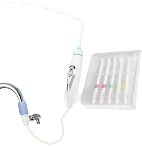 Idropulsore per rubinetto, irrigatore orale non elettrico,Irrigatore orale con idropulsore a 6 ugelli non elettrico | Pulizia dei denti di sicurezza Igiene orale regolabile a lunga durata per doccia e