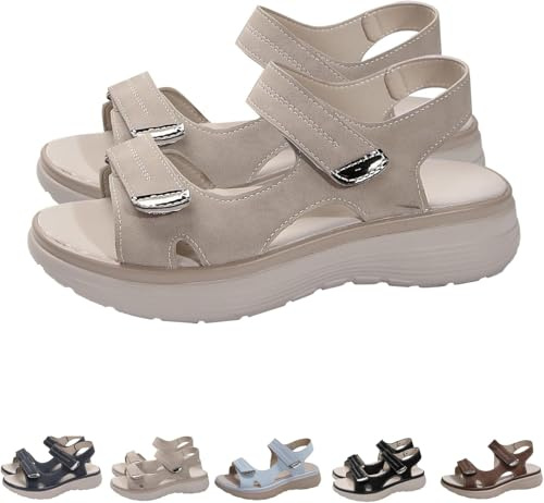 Generico Sandali sportivi ortopedici da donna, scarpe in morbida schiuma ammortizzante, comodi sandali da passeggio, supporto dell'arco plantare per fascite plantare