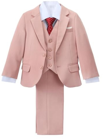 Lito Angels Costume Cérémonie 5 Pièces Garçonnet, Rose Poudré, 2-3 Ans