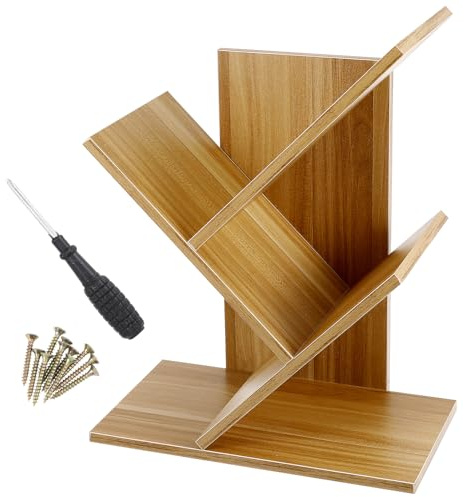 BESPORTBLE Wooden Tree Bookshelf Layers Small Desktop Bookcase Fashion Storage Rack for Book Estanteria Home Office Use