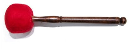 FUANA Maillet chantant en bois avec tête en coton pour méditation tibétaine, S/M/L, rouge, taille M