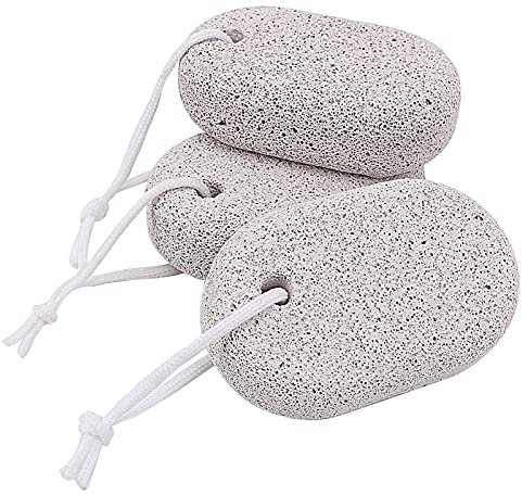 3 Stücke Natur Bimsstein, PHOGARY Lavastein Fußpflege Hornhaut Harte Haut Entfernen für Füße und Hände - Natürliches Fuß-Scrub zum Entfernen toter Haut