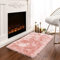 Latepis Teppich Rosa 60x90 cm Teppich Flauschig Teppich Schaffell Kunstfell Teppich Klein Schlafzimmer Teppich Warm Teppich Weich Moderner Stil