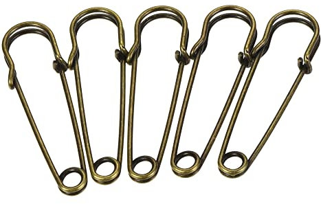 sourcing map 40Stk Sicherheitsnadeln 2.17 Metall für Decken Handwerke Brosche Bronzeton