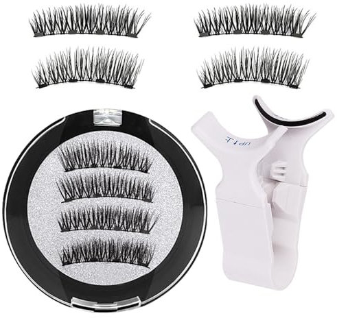 Generic Faux Cils Magnétique - Naturel Réutilisables Sans Colle Faux Cils - Magnetic Eyelashes Aimant Cil - Cils Magnétiques D'aspect Naturel Avec Applicateur