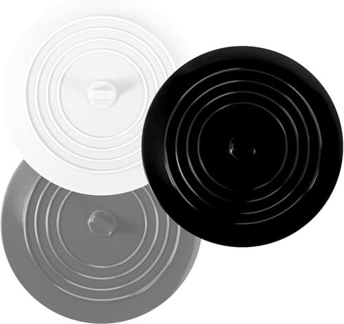 Lot de 13 bouchons de vidange universels en silicone pour cuisine, salle de bain, baignoire, lavabo - Noir, blanc, gris
