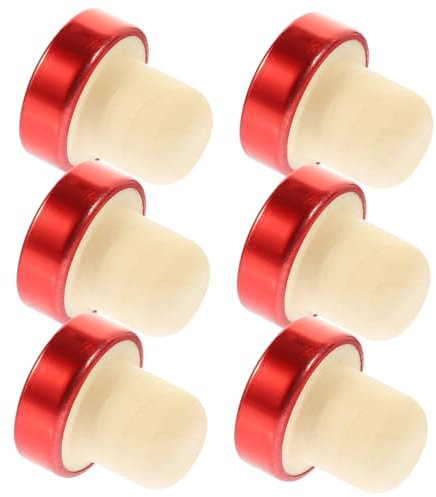 Ciieeo 6piezas Tapones De Corcho para Botella De Vino Diseño Prolonga La para Eventos y Uso Diario