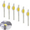 NentMent 6 Pack Bidet Sprayer Cleaning Brush with Sponge Scrubber Bristles Smart Toilet Spraying Nozzle Brushes for Bidet Attachment Smart Bidet Toilet Seat Electronic Bidets Warm Water Air Dryer Tube