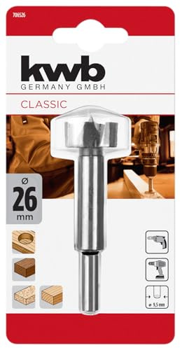 KWB Scharnierbohrer HSS 26 mm für Holz