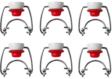 Tapas superiores oscilantes de cerámica - 6 tapas de repuesto para botellas redondas, resistente al agua captivable reutilizable | Tapa de cerámica Corneos de tapa de repuesto para b