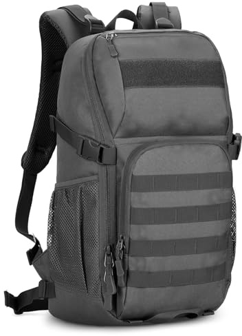 HUNTVP Sac à Dos Tactique Militaire 25L/35L avec Système MOLLE, Imperméable Multi-Poches Backpack Grande Capacité pour Randonnée Camping Voyage
